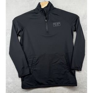 Buc-ees 1/4 Zip Pullover Shirt Lightweight Peformance Black Men's Size S
